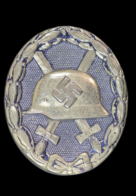 WOUND BADGE BLACK GRADE, NONMAGNETIC.