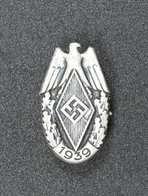 German Hitler Youth 1939 HJ YOUTH FESTIVAL SPORTS EVENT BADGE. (H.J. Reichsportwettkampf Abzeichen) Certified