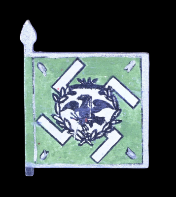 German Luftwaffe General Göring Regiment (Luftwaffe-Rgt. General Göring) Wooden Flag Tinnie