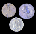 Germany, Third Reich. Lot of three pins and tinnie