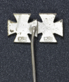 A Miniature Iron Cross 1939 First and Second Class stick pin marked L/21