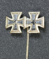 A Miniature Iron Cross 1939 First and Second Class stick pin marked L/21