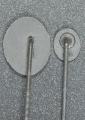 Set Wound Badge Black stickpins, one marked L/18 