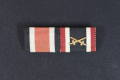 Set badges Iron Cross, War Merit Cross with swords and ribbon bar.