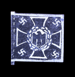 German Pioniere Troops Wooden Flag Tinnie