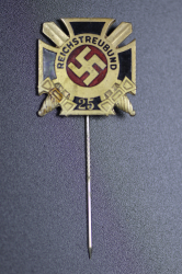 A Marine; a 10 and a 25 Year Veteran's Membership Stickpins By Gante