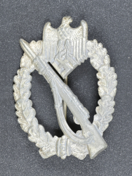 IAB. GERMAN INFANTRY ASSAULT BADGE F. WIEDMANN. ZINC