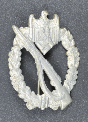 IAB. GERMAN INFANTRY ASSAULT BADGE F. WIEDMANN. ZINC