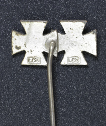 A Miniature Iron Cross 1939 First and Second Class stick pin marked L/21