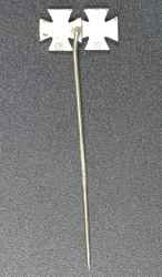 A Miniature Iron Cross 1939 First and Second Class stick pin marked L/21