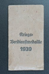 A War Merit Medal In Its Original Paper Packet Of Issue By Gottlieb Keck & Sohn, Pforzheim.