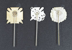 A Marine; a 10 and a 25 Year Veteran's Membership Stickpins By Gante