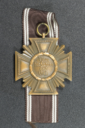 An NSDAP Long Service Award, 10 Year Service Cross marked 14 maker L. Christian Lauer Nürnberg.
