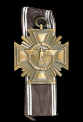 An NSDAP Long Service Award, 10 Year Service Cross marked 14 maker L. Christian Lauer Nürnberg.
