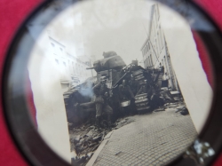 Destroyed French Char B Tank Named "Bearn II"German soldiers posing