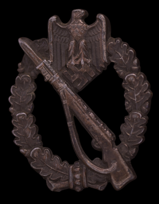 IAB Infantry Assault Badge Bronze, unmarked maker Wilhelm Deumer.