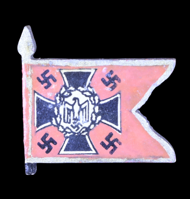German Kraftfahr-kampfgruppe Motorized Combat Groups Wooden Flag Tinnie
