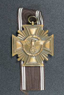 An NSDAP Long Service Award, 10 Year Service Cross marked 14 maker L. Christian Lauer Nürnberg.